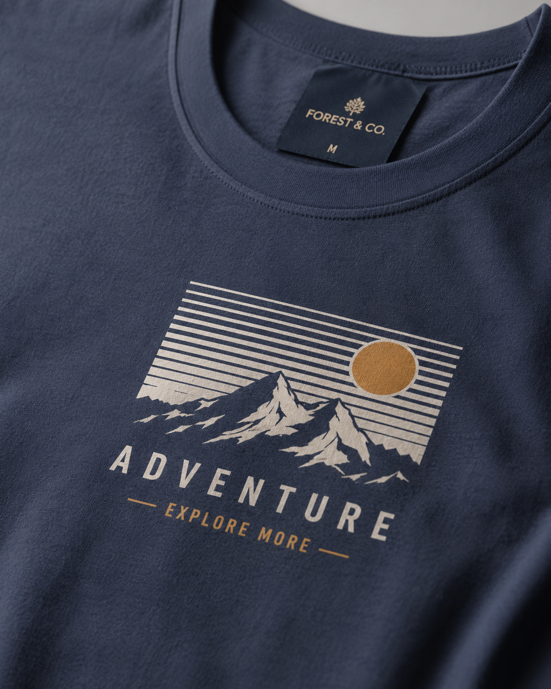 close up of high quality custom t-shirt printing for a startup brand.