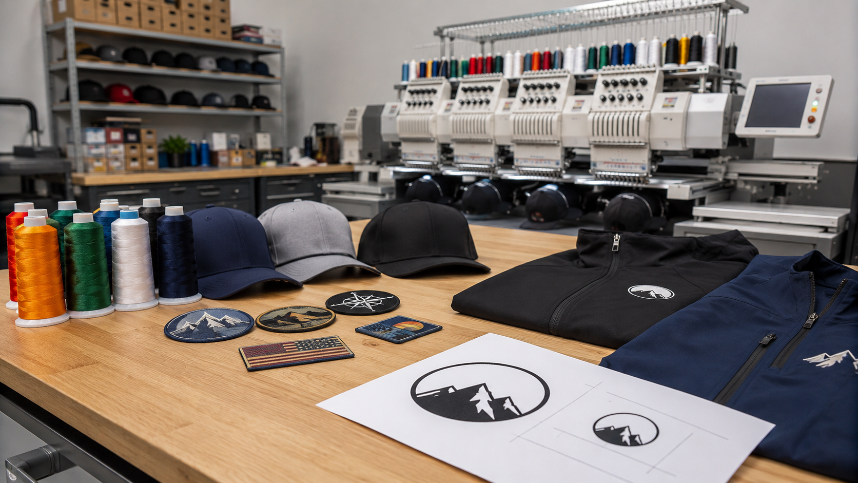 custom embroidery for patches in a local apparel shop