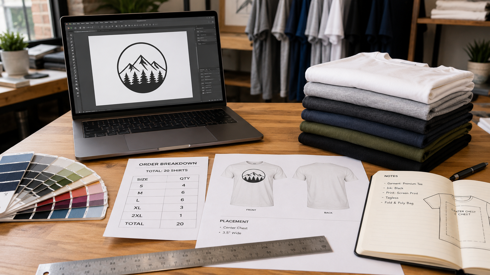 information needed to calculate the cost to print 20 T-shirts