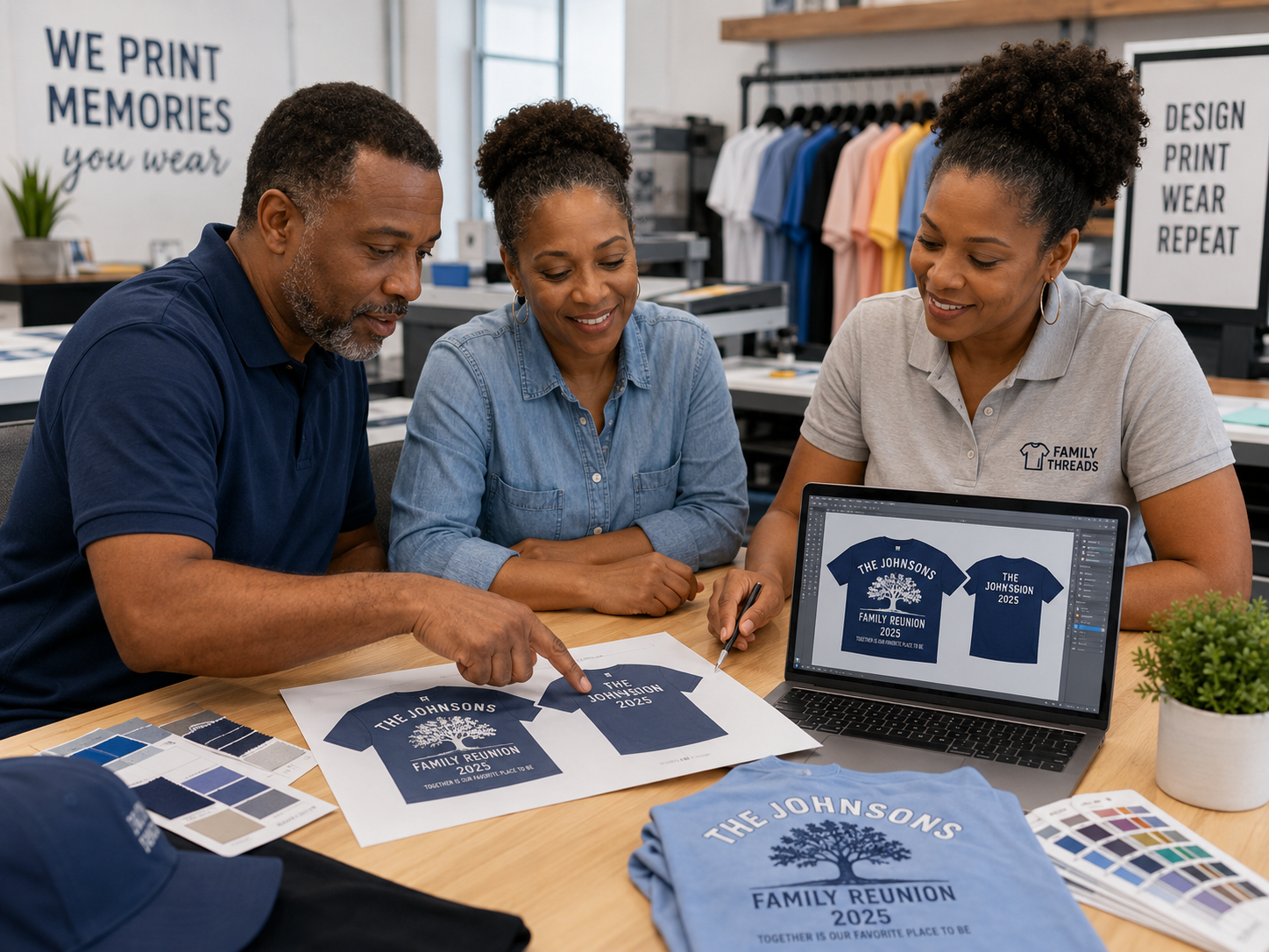 family reunion shirt design review before printing